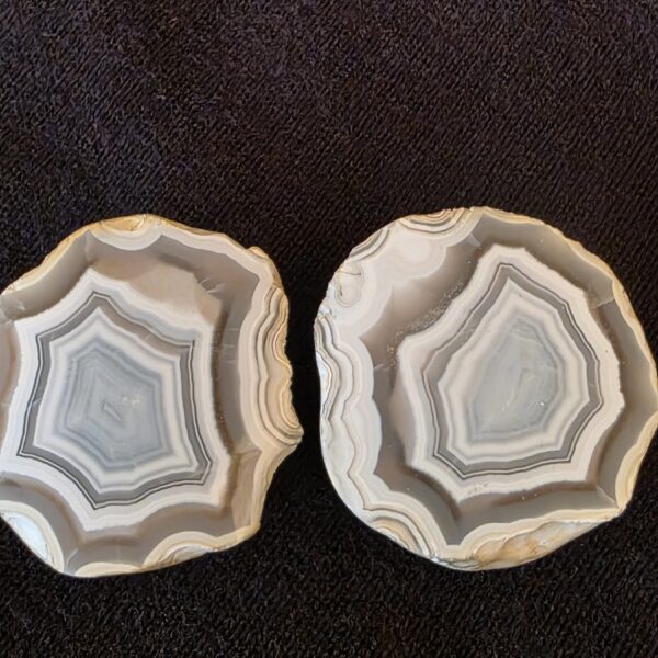 Lebanese Banded Agate Geode, Matched Miniature Pair №004